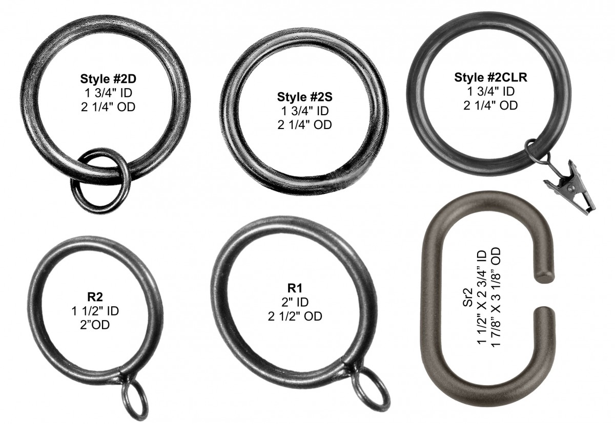 Rings for 3/4" and 1 1/4" Rods